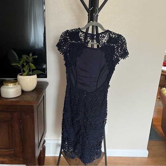 Lulu’s Hidden Talent Sage Open Back Lace Dress - Picture 3 of 6